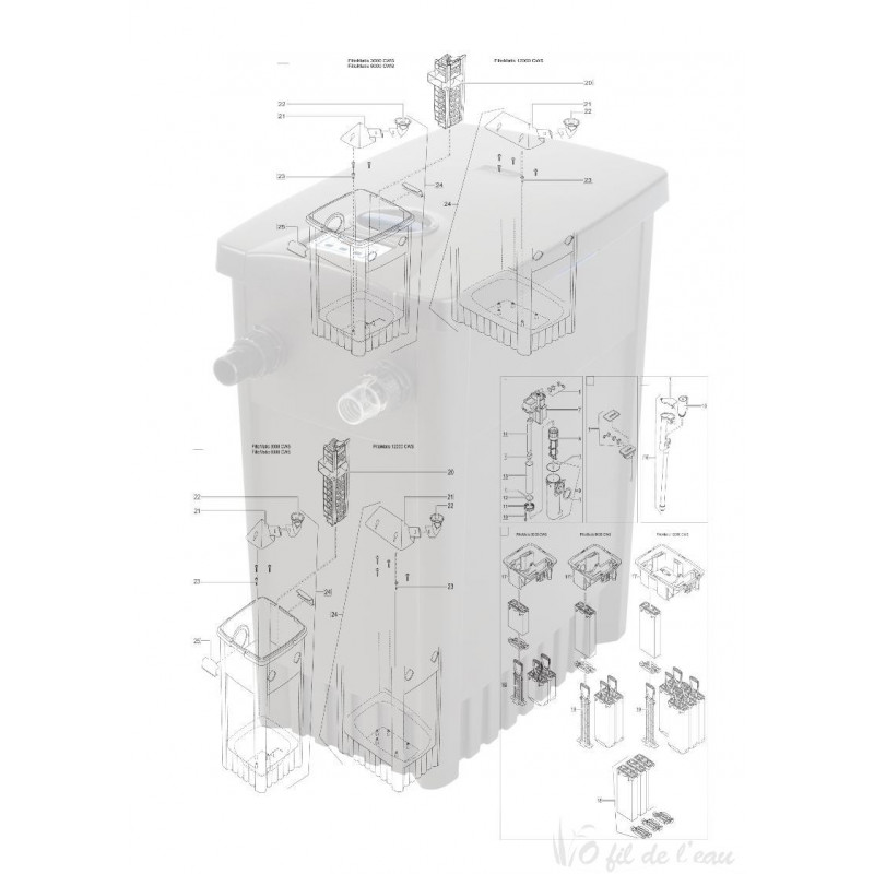 Pièces détachées pour FiltoMatic CWS 25000 Oase