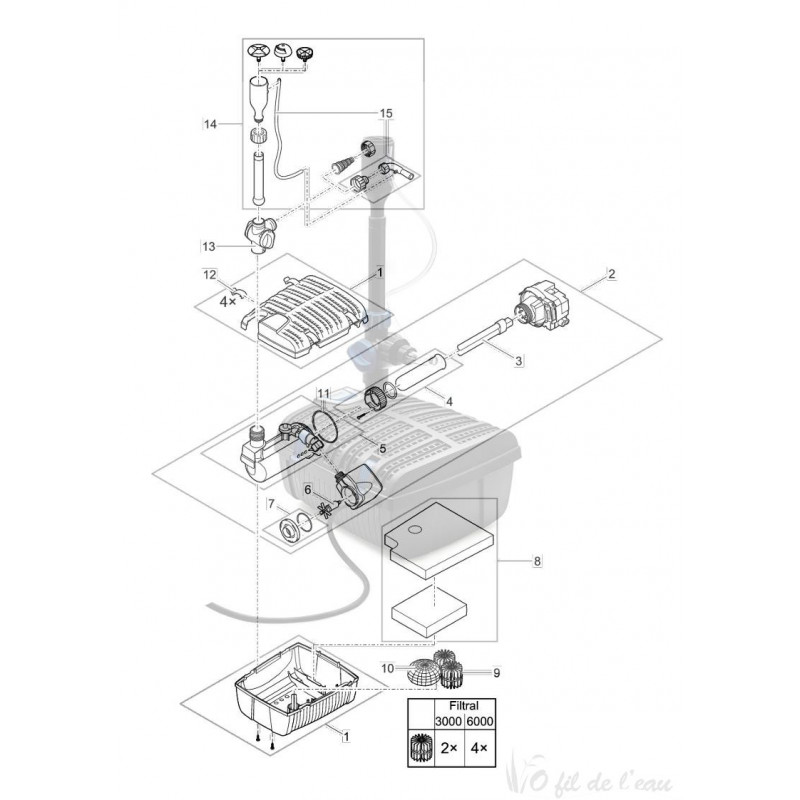Pièces détachées pour Filtral 6000 Oase