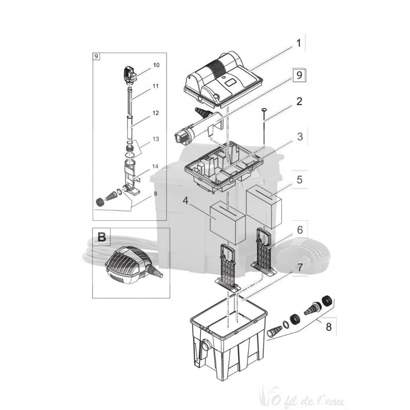 Pièces détachées pour biosmart set 5000 Oase