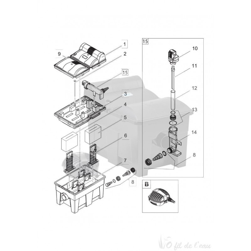 Pièces détachées pour biosmart set 14000 Oase