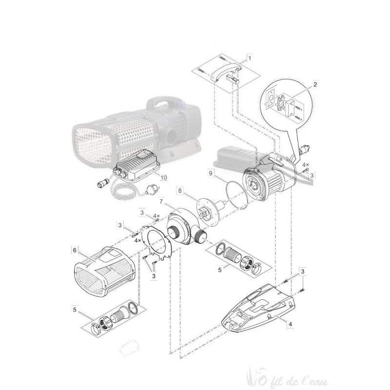 Pièces détachées pour aquamax eco expert 27000 12 volts Oase