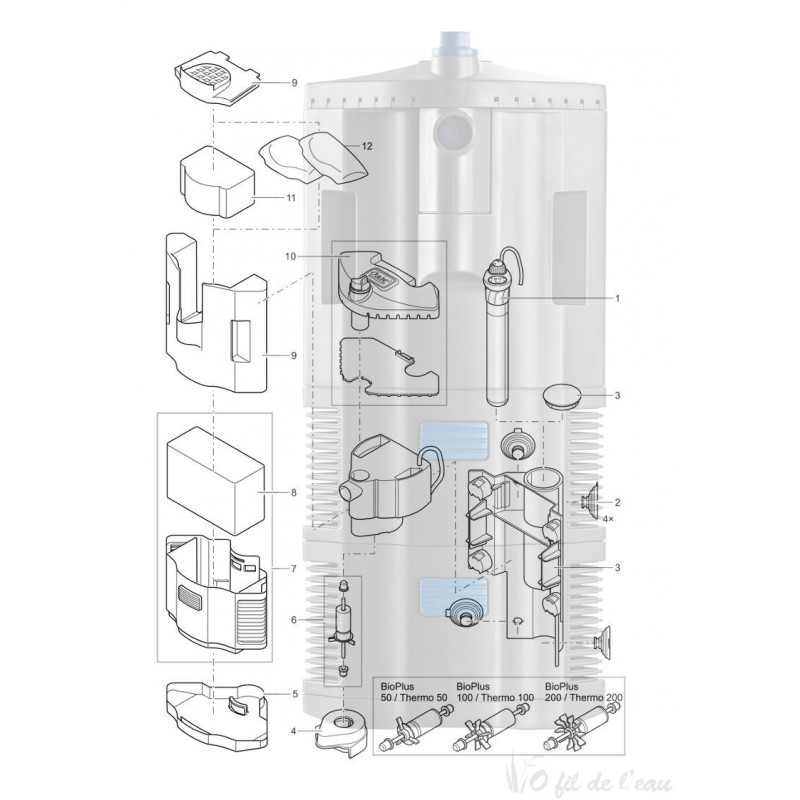 Pièces détachées pour BioPlus 100 Oase