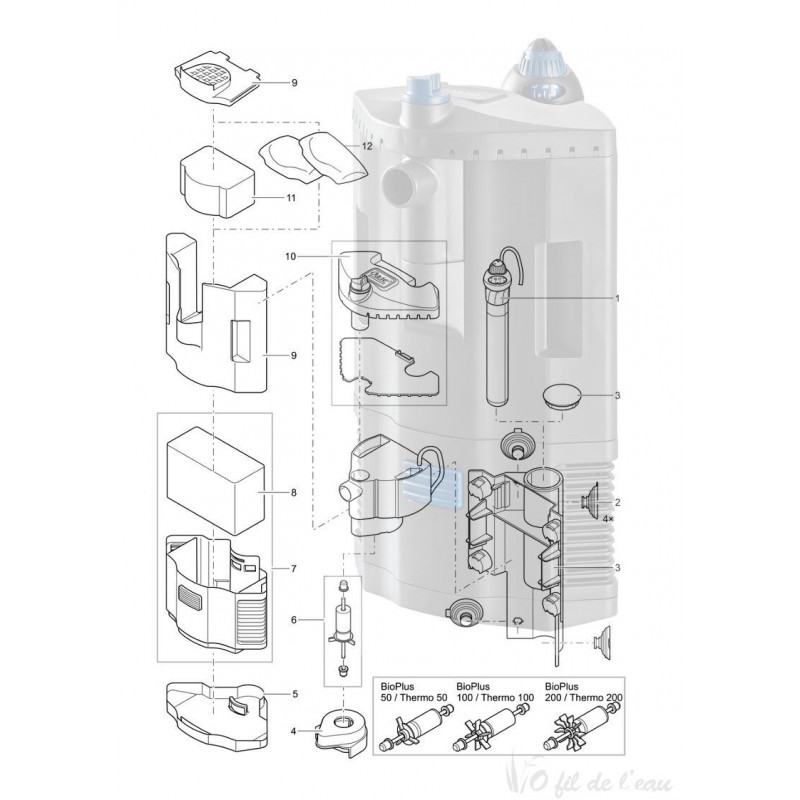 Pièces détachées pour BioPlus Thermo 50 Oase