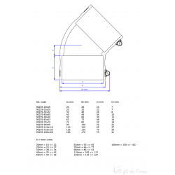 Courbe flexible 110 mm45º