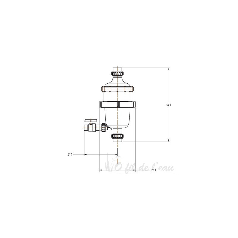 Préfiltre Cyclone Adaptable Ø 96 Mm – Dimensions 270 X 212 X 57 Mm – Pour Aspirateur Ou Système D’Aspiration