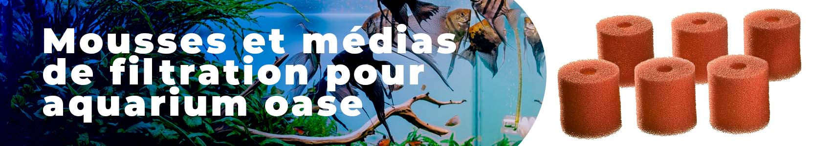 Mousses et médias de filtration pour aquarium oase