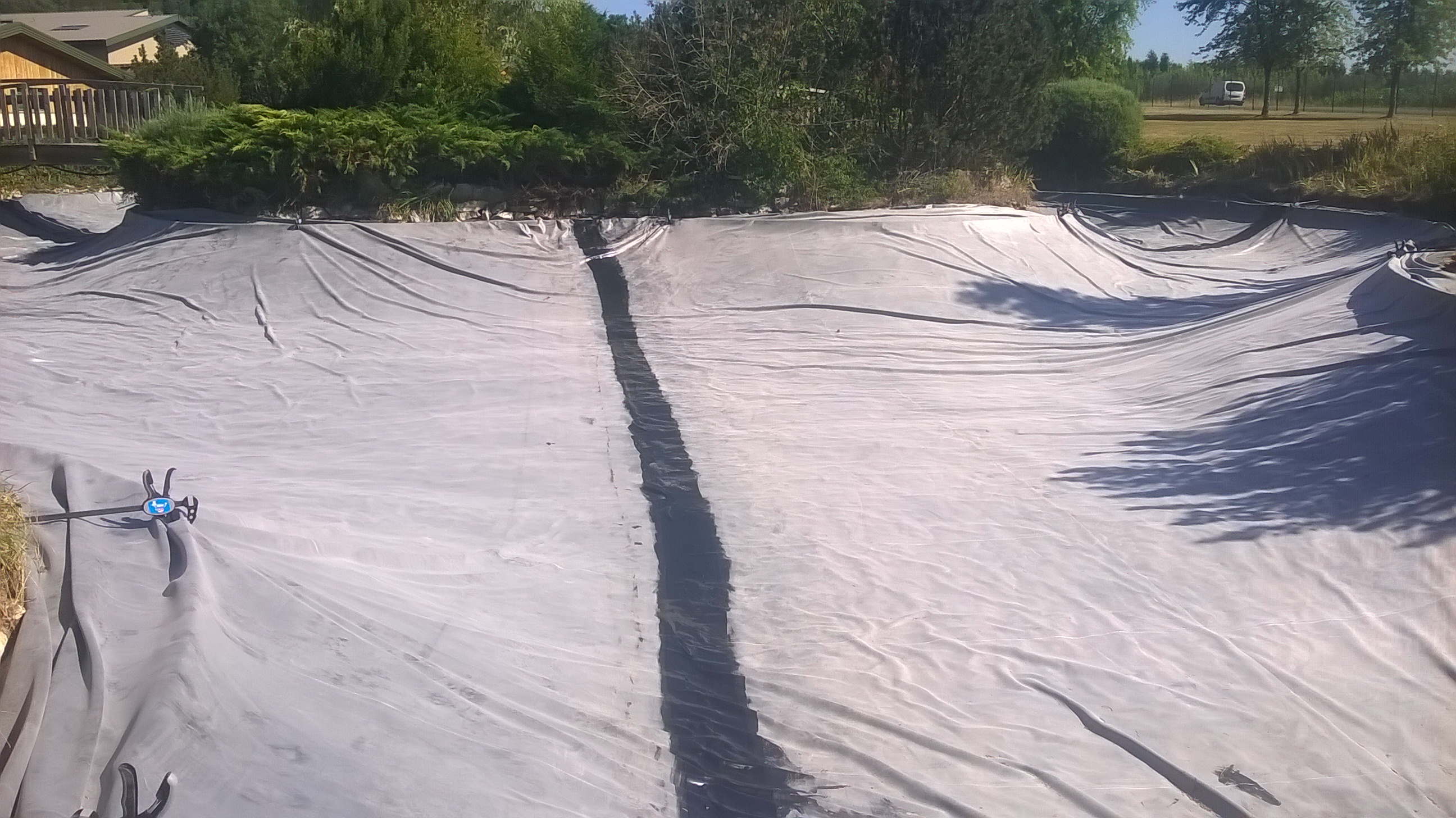 Réalisation de pose et vulcanisation de bache EPDM